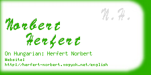 norbert herfert business card